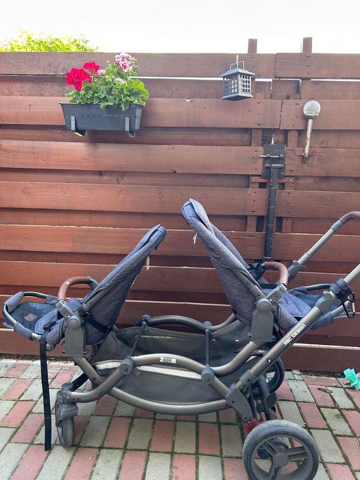 Carucior de gemeni Zoom, de la 6 luni pana la 44 kg, Ink, ABC Design