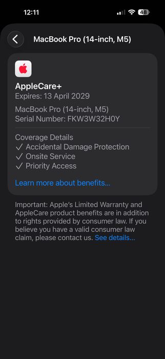 MacBook Pro 14" M5 10-CPU, 10-GPU, 16GB RAM, 1TB SSD В ГАРАНЦИЯ ДО 13.04.2029г.