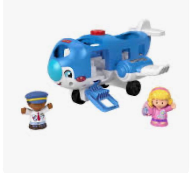 Fisher-Price Little People интерактивен самолет с пилот и стюардеса