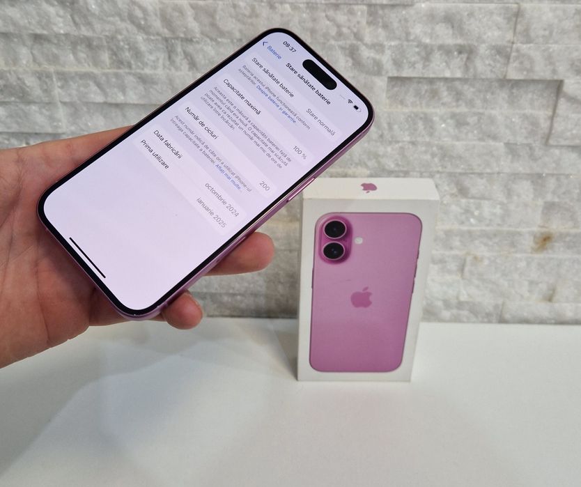iPhone 16 128GB. ca NOU !! 100% Bateria