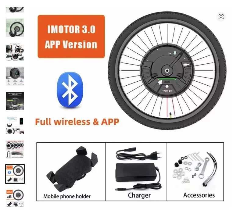 Kit de conversie bicicleta electrica iMortor700C, 36V 350W  detasabila