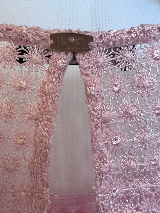 Рокля Liu Jo дантелена розова