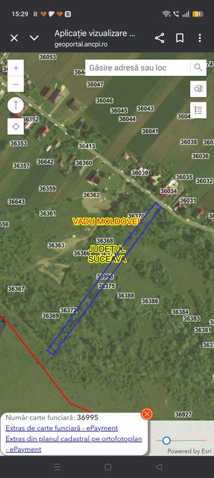 Vând teren intravilan Vadu Moldovei 5760mp și extravilan 4200 mp