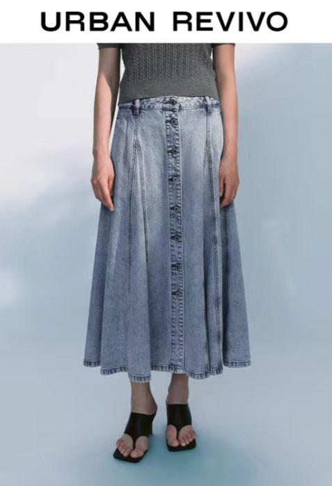 Брендовая джинсовая юбка URBAN REVIVO
