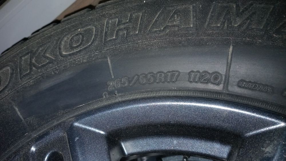 Шины с дисками Yokohama 265x65r17