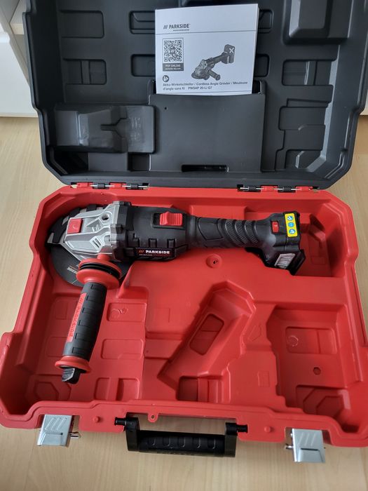 Нов Акумулаторен Безчетков Ъглошлайф Parkside Performance скорости