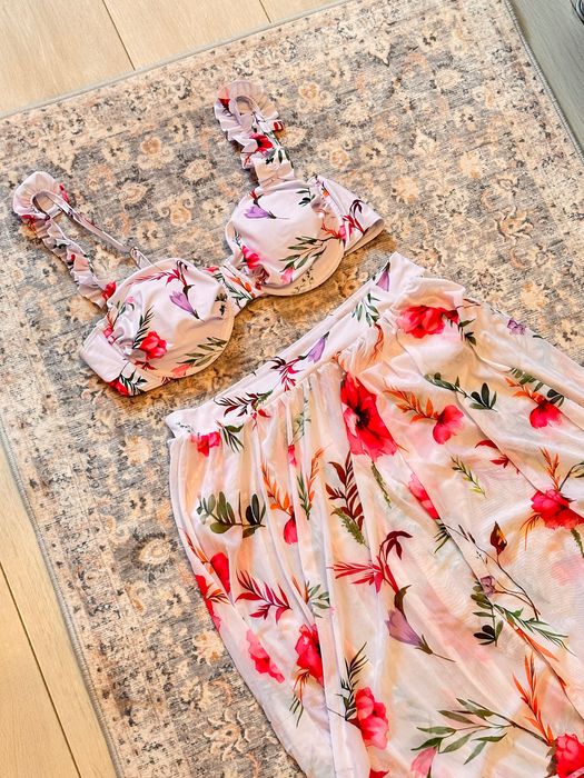 Бански от 3 части - флорален