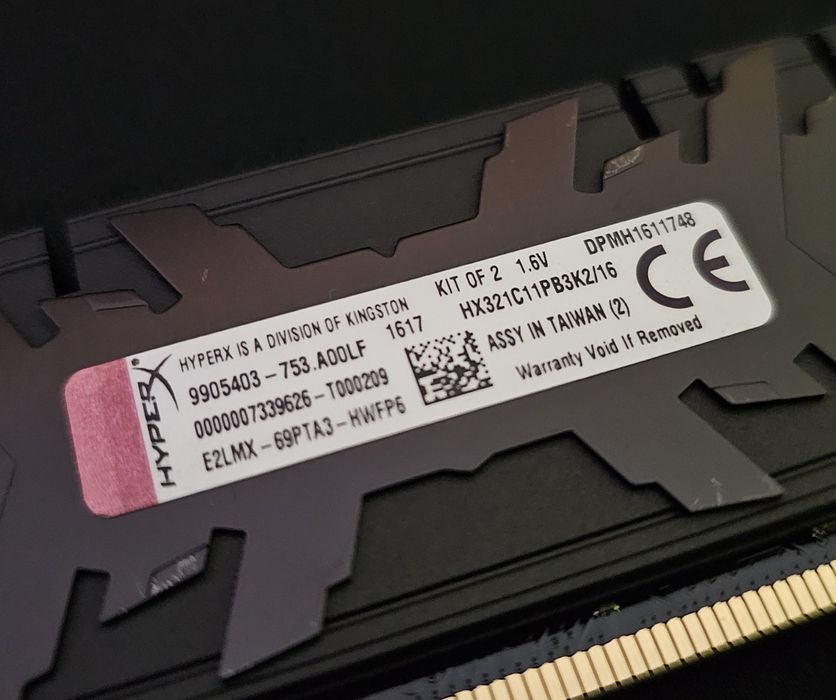 16GB RAM / 32RB RAM Predator Hyper X Black