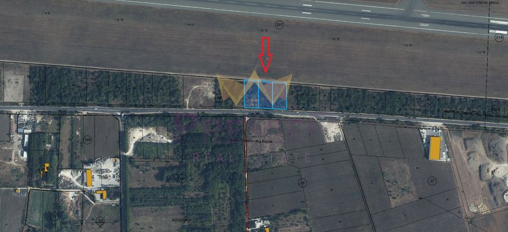 Продава се Парцел в с. Тополи, Област Варна - 2500 кв.м за 51 €/кв.м - Снимка #1