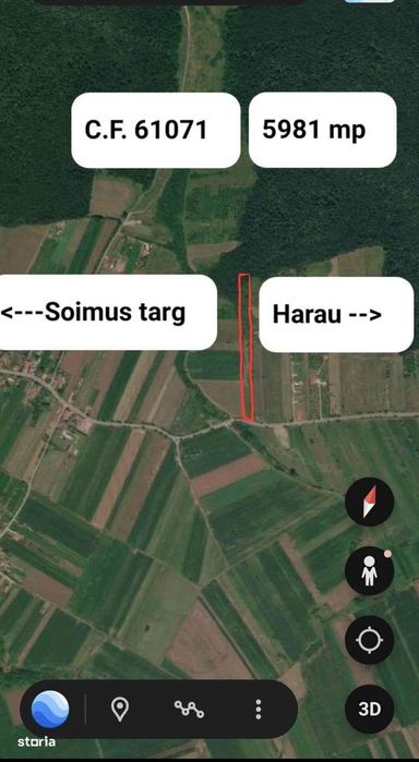 Intravilan 5981 mp, Barsau/HD Schimb cu apt. 2 cam Deva sau Hunedoara.