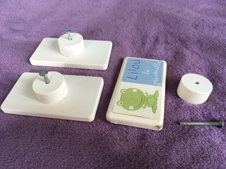 Френски дръжки за мебел детски дърво жаба охлюв