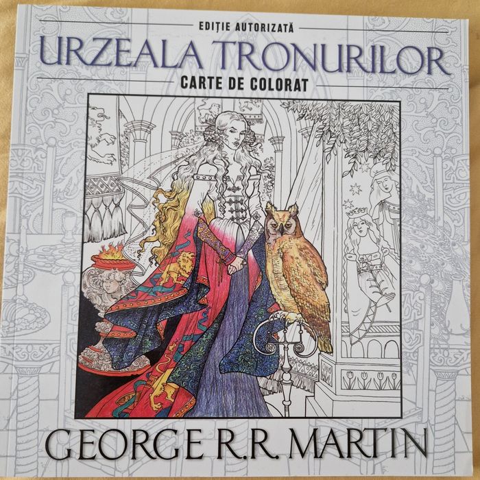 Pachet carte colorat Game of Thrones si creioane Faber-Castell