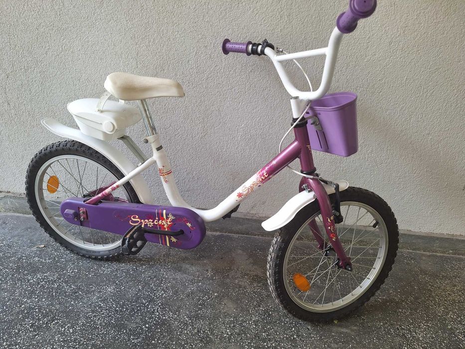 Колело sprint, детско, цвят бял и лилав