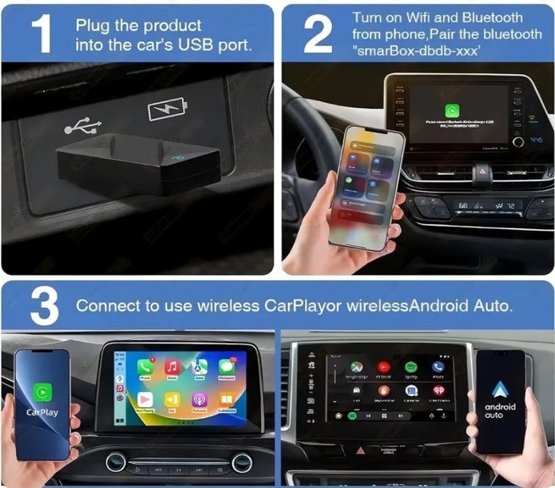 adaptor usb wireless carplay/android auto