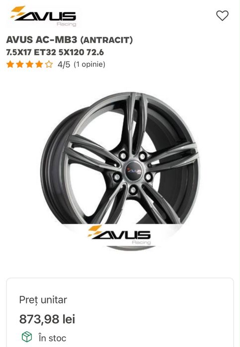 Jante BMW e87,e90 f30 R17 5x120