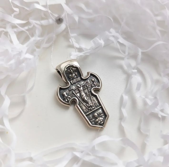 Мужской крест из серебра