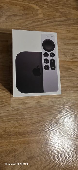 Vand Apple TV 4K SIGILAT Wi‑Fi + Ethernet, 128 GB, Negru/Argintiu