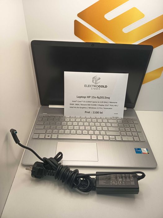 Laptop HP 15s i5-1135G7/8GB RAM/SSD 512GB/Iris Xe/15.6'' FHD/Win. 11