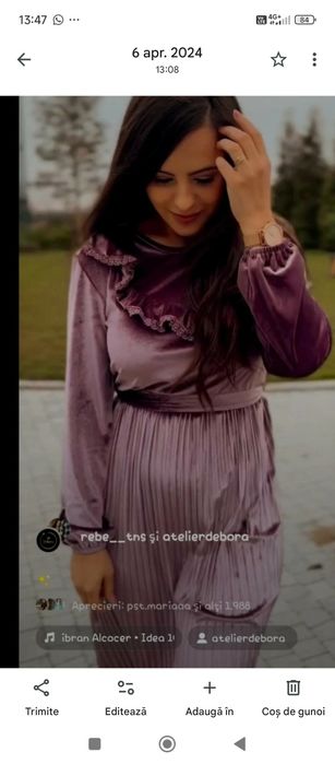 Rochie din catifea mărime M