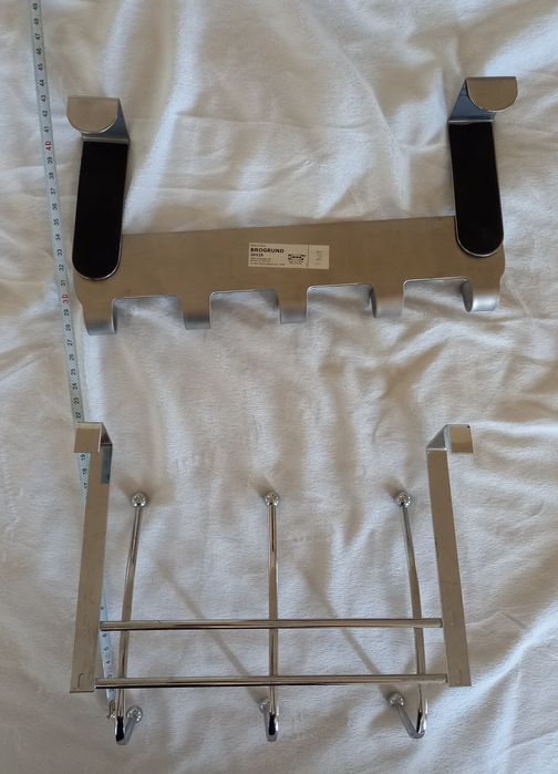 Suport prosoape cu fixare fără gauri pe ușa