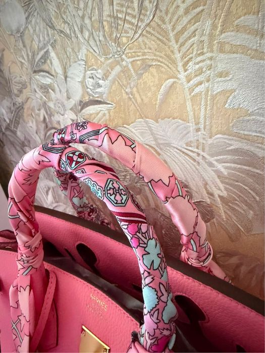 Розова чанта hermes 20 см