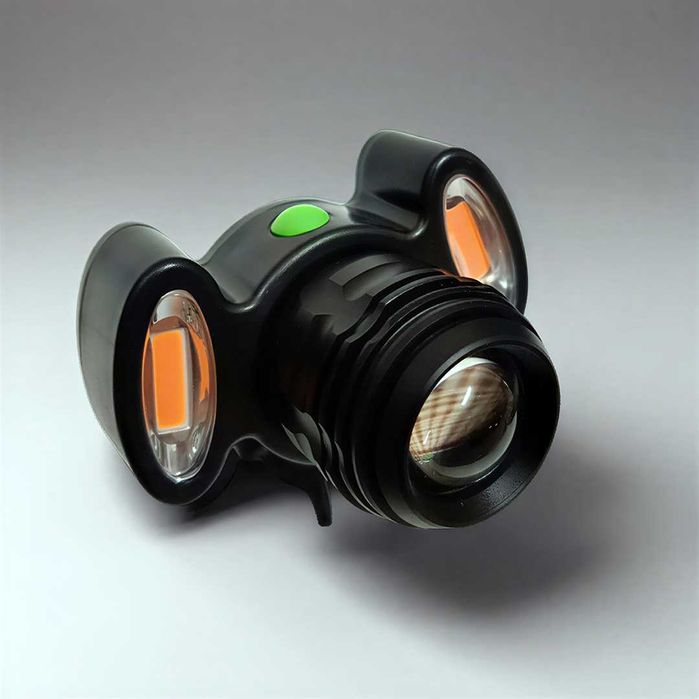 LED светлина за велосипед, Фар с три светлини, Ръчен фокус, 600Lumens