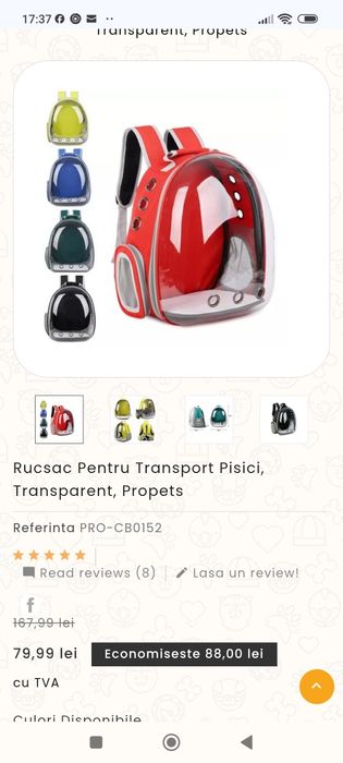 Rucsac caine & pisica talie medie