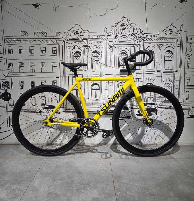 Велосипед "TSUNAMI" SNM100. FIX + Singlespeed 2в1. Фикс. Сингл. Цунами