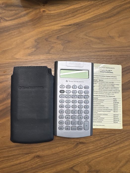 Texas BA2 plus professional калькулятор для CFA