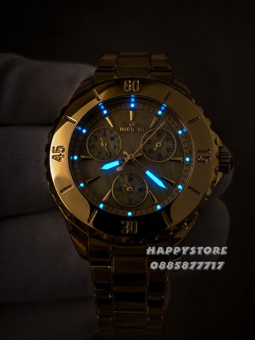 INVICTA Mother of pearl Gold dial 38 mm women, Инвикта нов дамски часовник