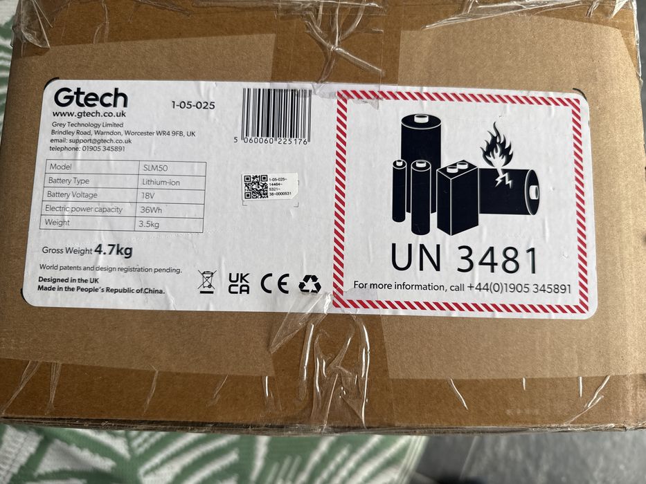 Mașină de tuns iarba compactă, fără fir,Gtech SLM50