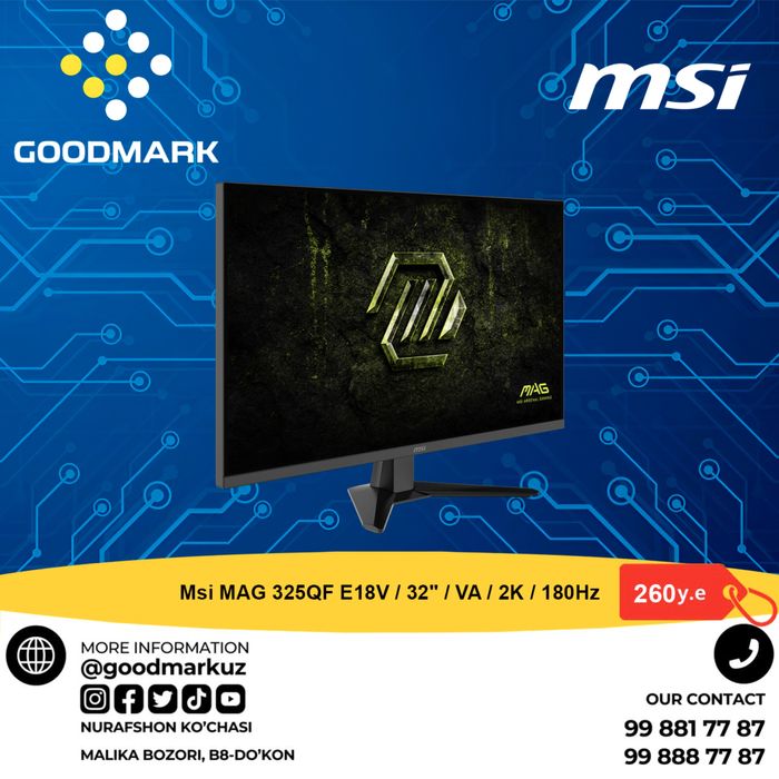Монитор msi MAG 325QF E18V 2K