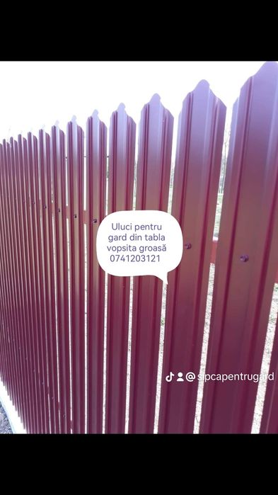 Oferta Șipcă Metalică Gard Vopsită grande mat maro sau gri