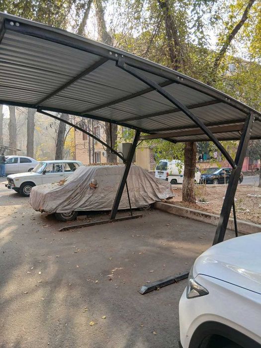 Авто навес навесы на болтах avto naves mashinaga naves hovliga naves