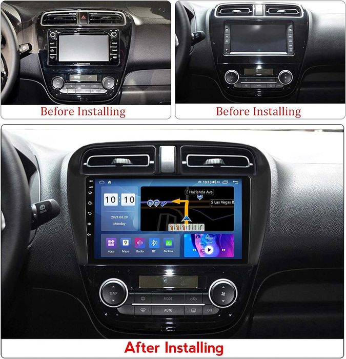 MItsubishi Mirage Attrage 2012-2018 - 9"/12.3'' Андроид Навигация,9639