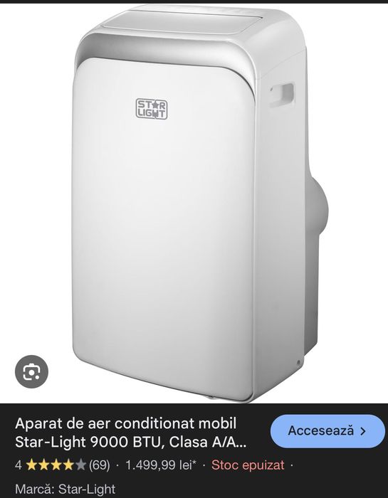 Aparat de aer conditionat mobil Star-Light 9000 BTU