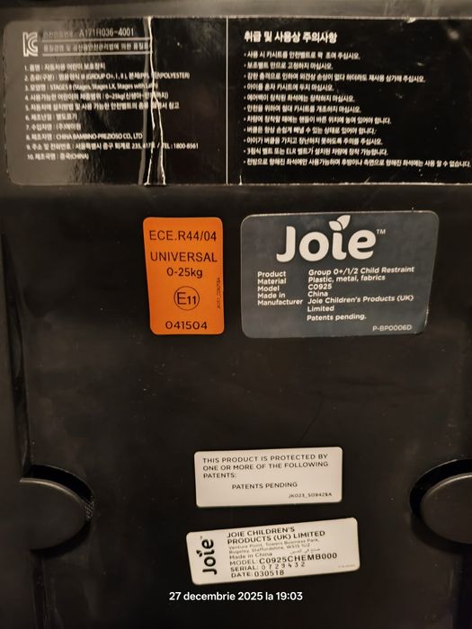 Scaun de mașină Joie Every Stage