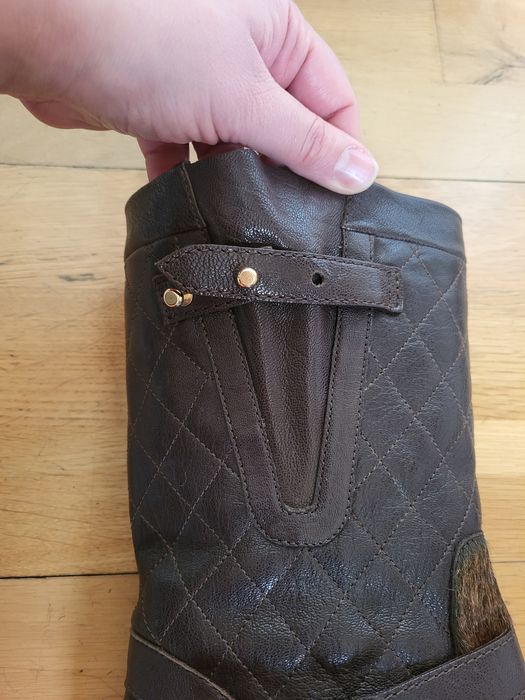 Cizme Musette 38 blana ponei piele vitel