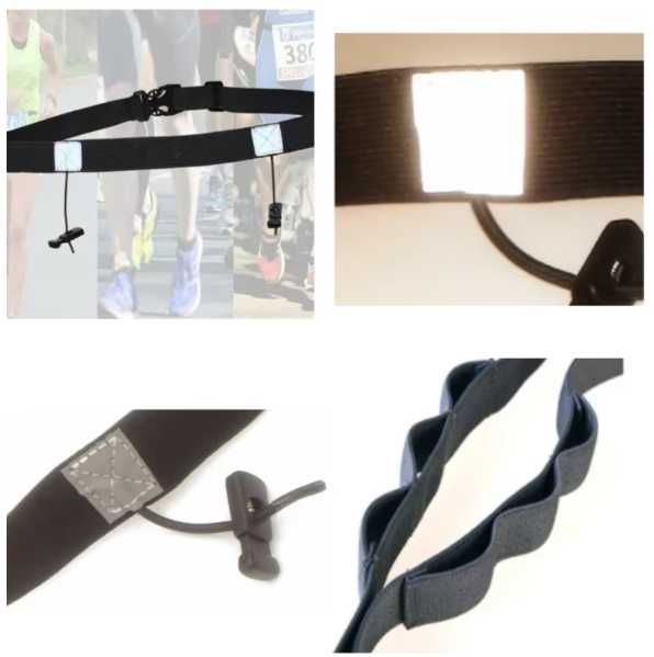 Колан за състезателен номер и гелове I Бягане, триатлон, маратон