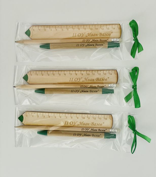 Гравирани моливи, химикали, книгоразделители, линии