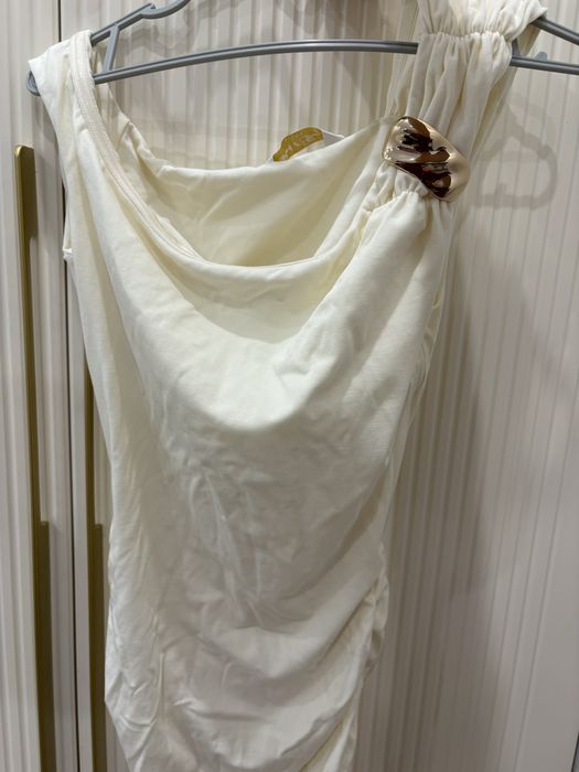 Вечернее платье макси ,молочно-белое!