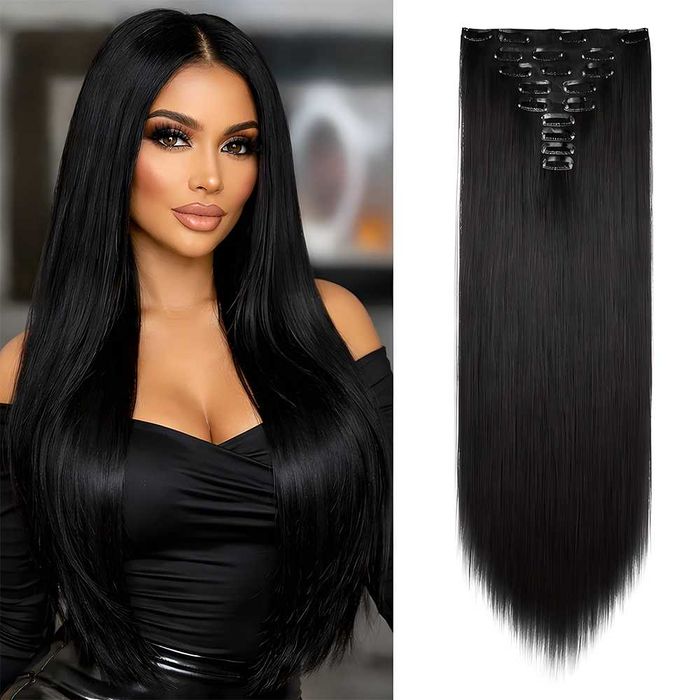 Къдрав екстеншън с клипс / треса / треса с клипси / Удължение за Коса