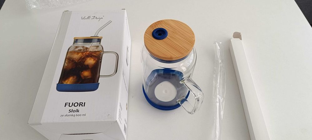 Стъклена чаша / буркан за коктейли 600 ml