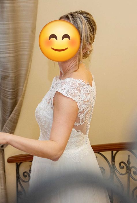 Булчинска рокля слонова кост Justin Alexander