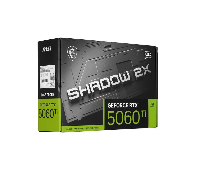 - Видеокарта MSI RTX 5060 Ti SHADOW 2X PLUS 16GB (912-V535-071)