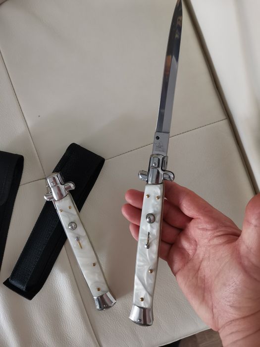 Briceag Italian maner alb, Stileto Colectie 34cm