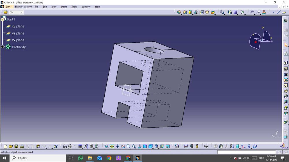 Proiectez piese pentru elevi/studenți în programul CATIA