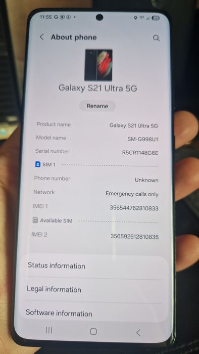 Samsung s21 ultra 5g (model America)