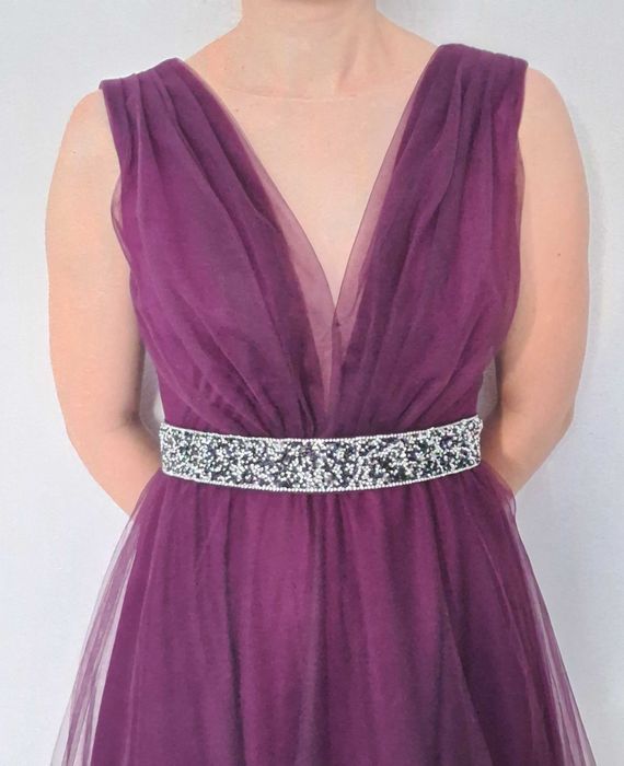 Rochie mov lunga eleganta, marimea XS/S