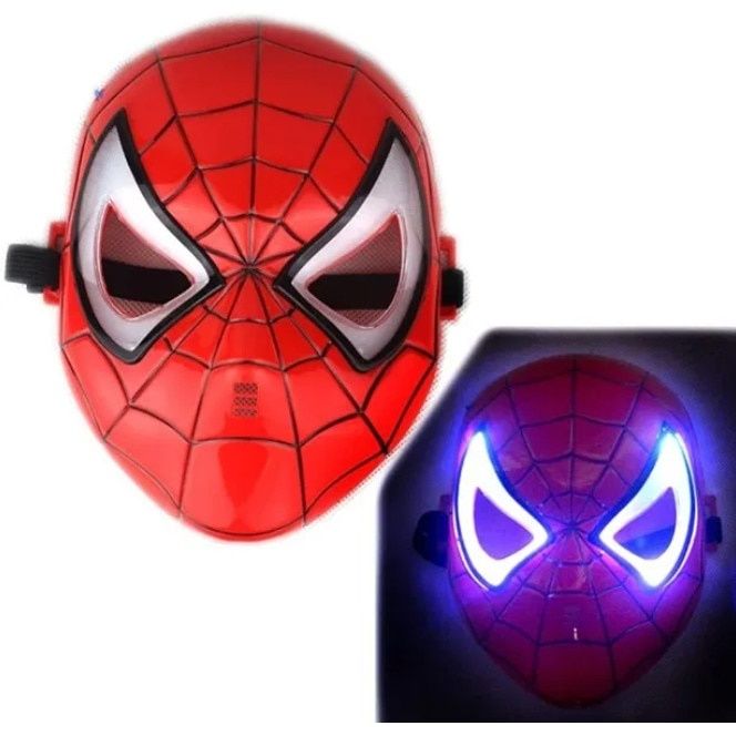 Светеща маска на Спайдърмен,Батман, Хълк, Железния
